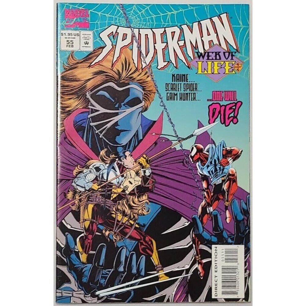 Spider-Man 55 Marvel Comics 1995 VF/NM Kaine Scarlet Spider Grim Hunter